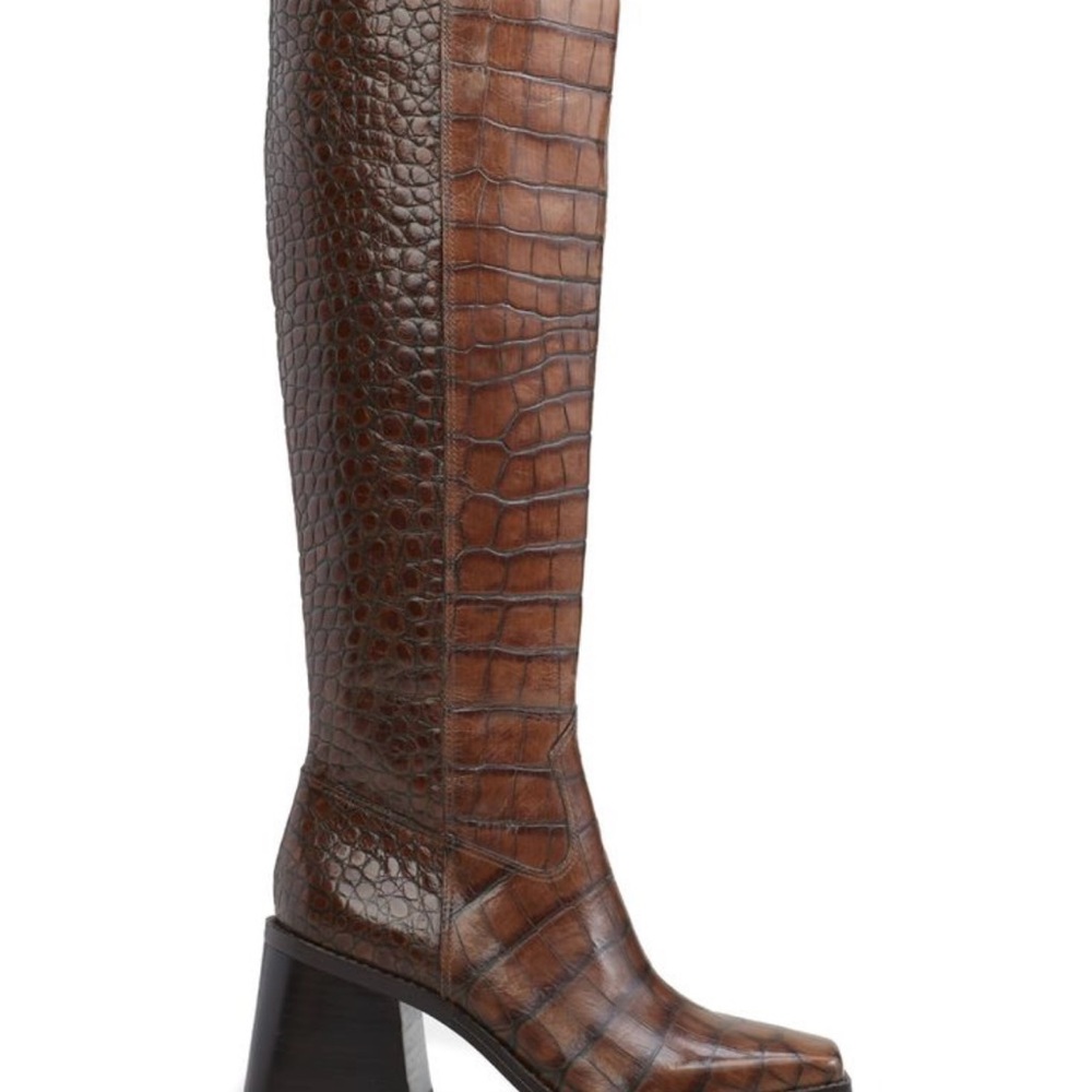 Vince Camuto Sangeti Brown Croc-Embossed Boots
Limited Edition